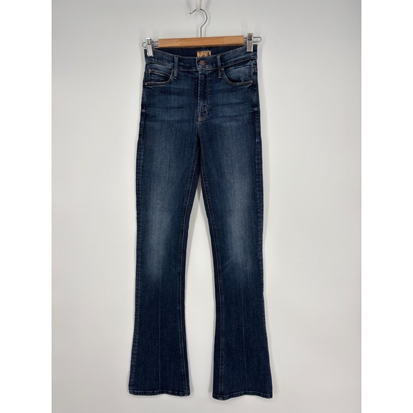 MOTHER Denim - Mother Jeans Womens 24 Blue High Waisted Runaway Flare Tempted Again Stretch